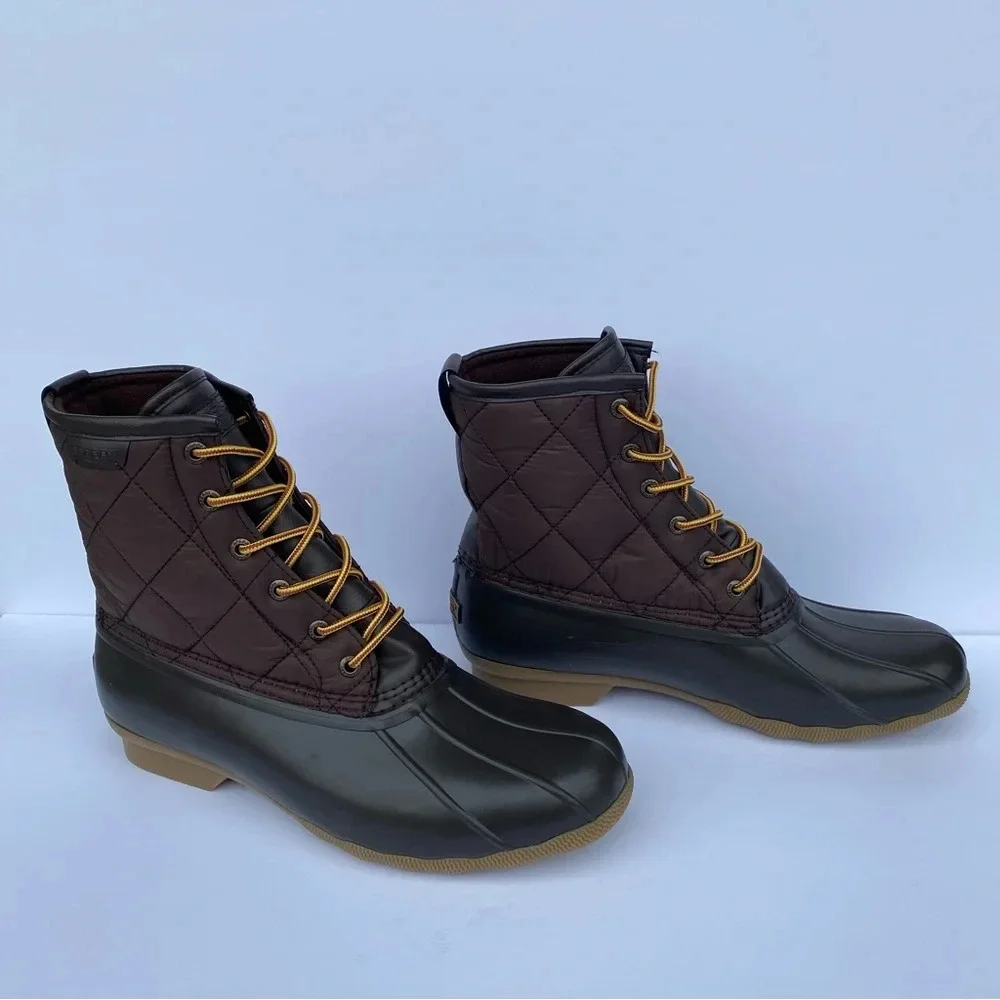 Sperry‎ Men Top Sider Saltwater Nylon Brown Duck Boots quilted size 11